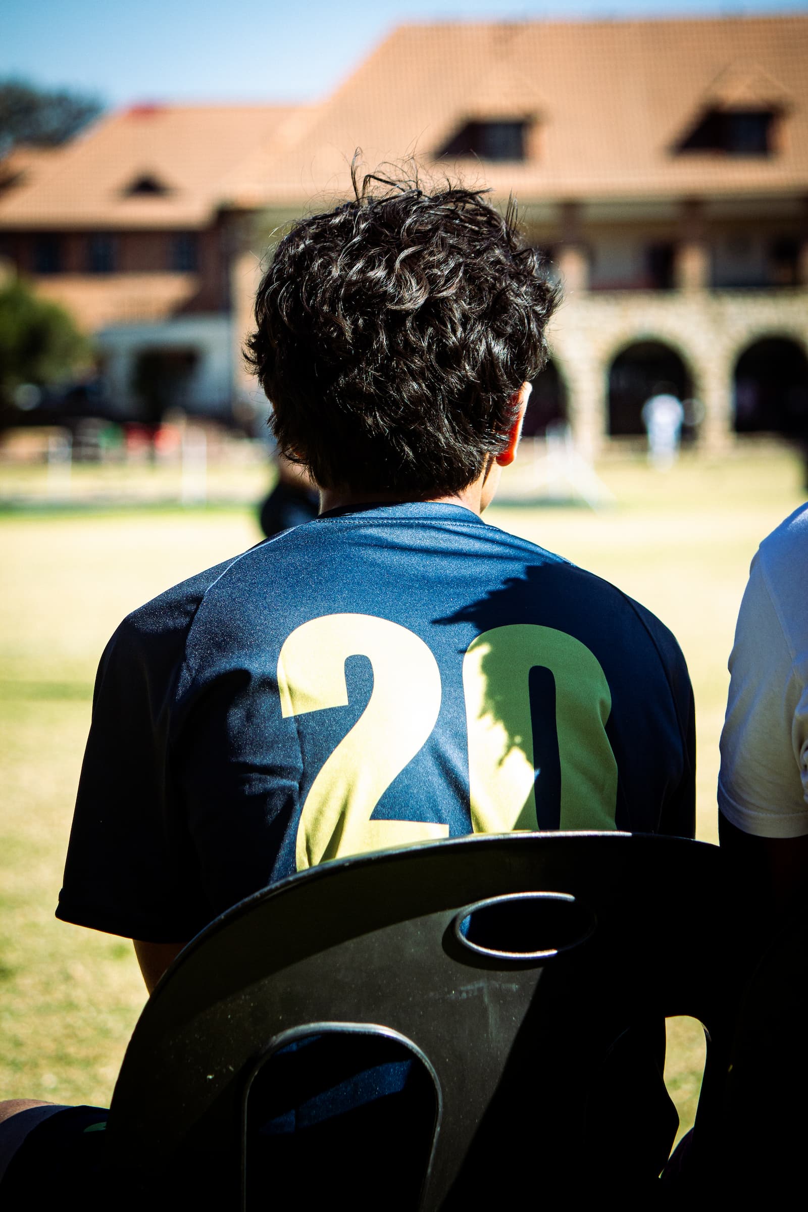 A player on the bench